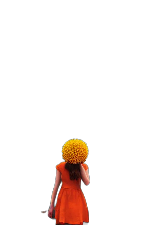 hat, dress, umbrella, hair, 3d render, photorealistic, pixel art, concept art transparent PNG cut-out
