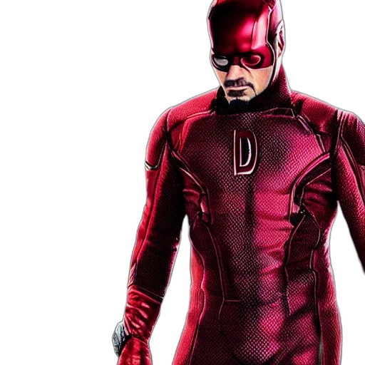 comic book art, robert, downey, daredevil transparent PNG cut-out
