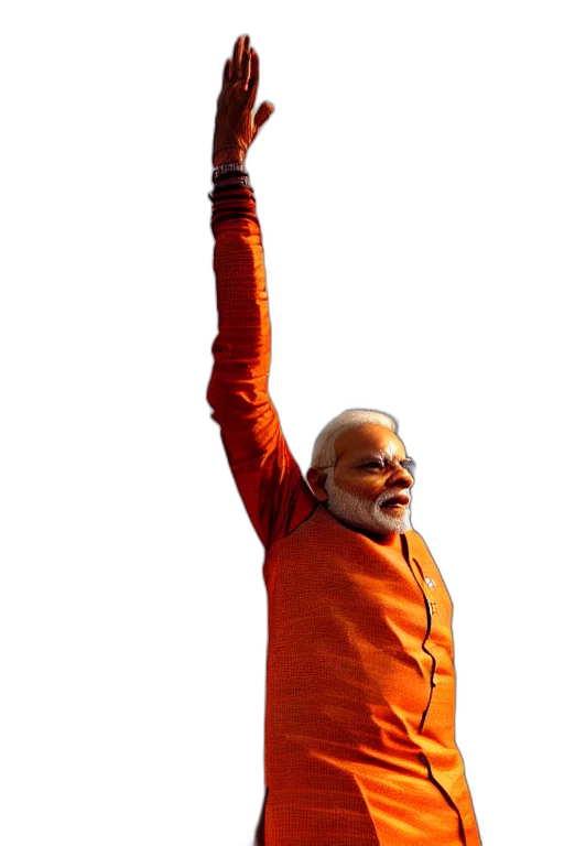 3d render, narendra, modi, dancing, india, gate, closeup, detailed transparent PNG cut-out