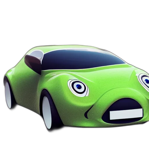 car, robot, 3d render, concept art, photorealistic, cartoon, avocado, design transparent PNG cut-out
