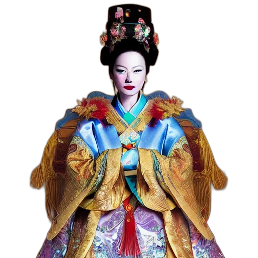 crown, dress, staff, face transparent PNG cut-out