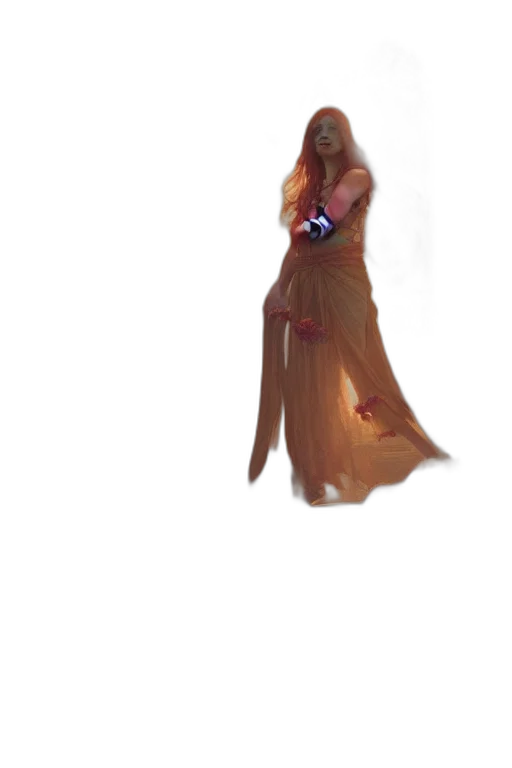 dress, staff, creature, robot, concept art, 3d render, fantasy art, pixel art transparent PNG cut-out