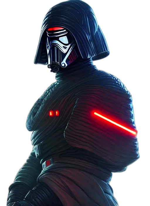 robot, staff, concept art, comic book art transparent PNG cut-out
