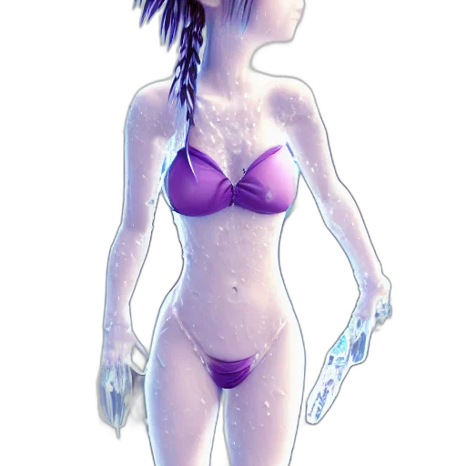 robot, jewelry, dress, staff, concept art, 3d render, vaporwave, cyberpunk transparent PNG cut-out