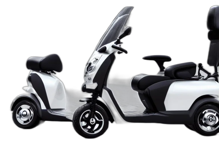 car, 3d render, photorealistic, mobility, scooter, designed, produced, mercedes transparent PNG cut-out