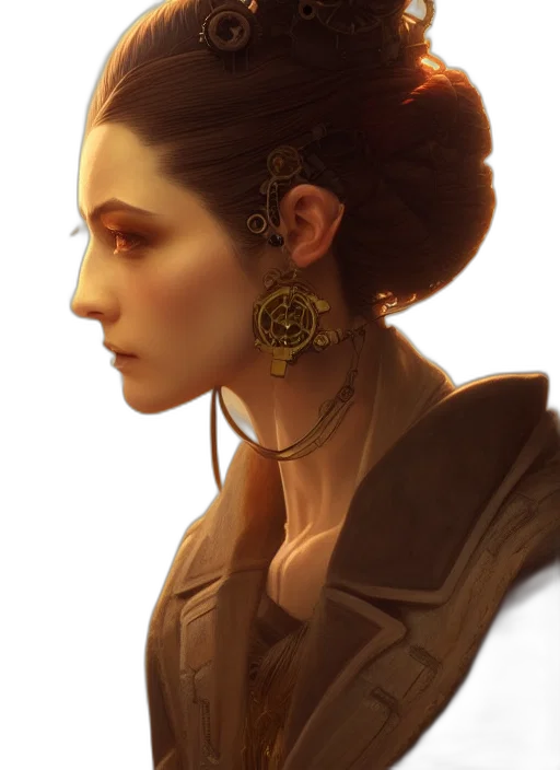 face, jewelry, staff, crown, fantasy art, concept art, photorealistic, oil painting transparent PNG cut-out