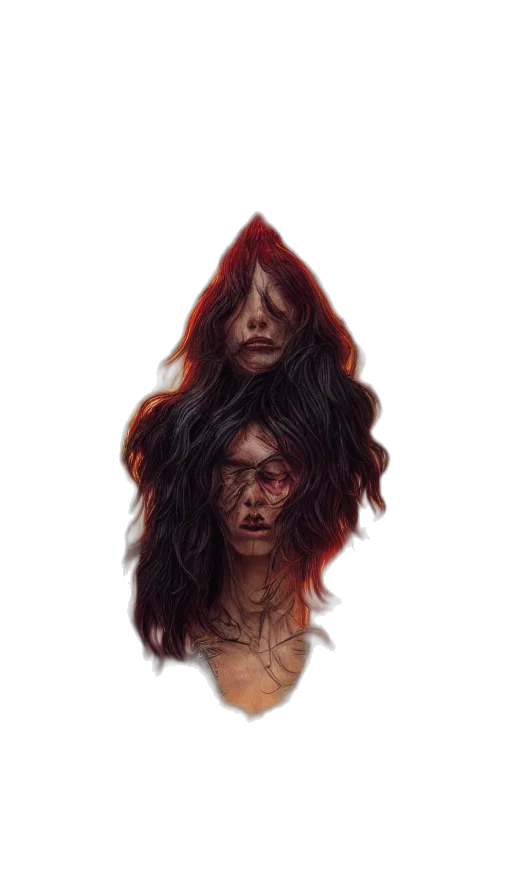 mask, face, creature, hair transparent PNG cut-out