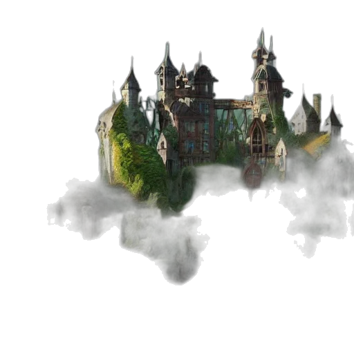 building, concept art, fantasy art, 3d render transparent PNG cut-out