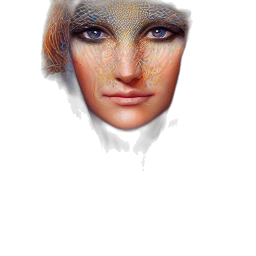 face, mask, hair, robot transparent PNG cut-out