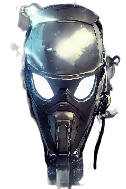 mask, robot, face, cyberpunk transparent PNG cut-out
