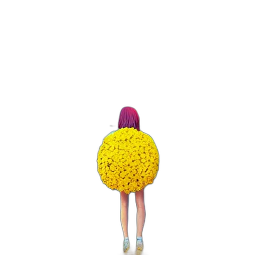 umbrella, hat, dress, staff, 3d render, concept art, photorealistic, pixel art transparent PNG cut-out