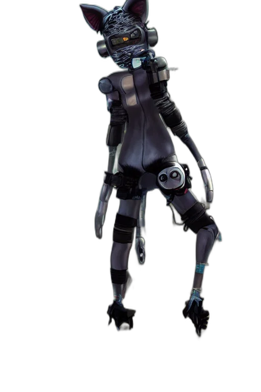 robot, staff, weapon, jacket transparent PNG cut-out