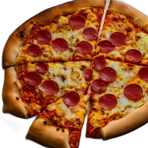 food, weapon, crown, face, 3d render, photorealistic, red, cheesy transparent PNG cut-out