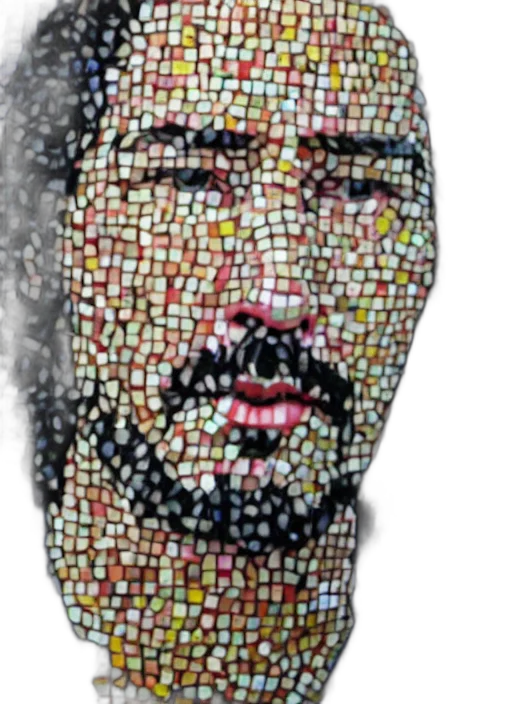 face, mask, bottle, robot, photorealistic, 3d render, pixel art, mosaic transparent PNG cut-out