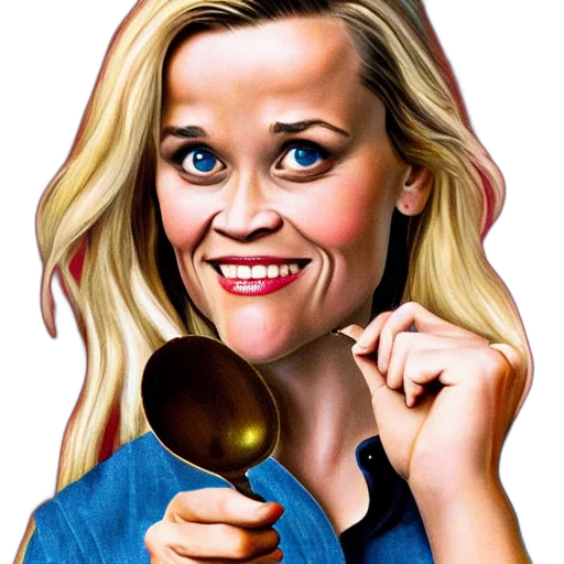 face, cartoon, photorealistic, reese transparent PNG cut-out