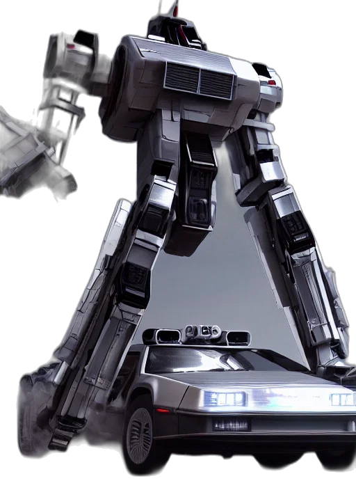 robot, weapon, concept art, 3d render transparent PNG cut-out