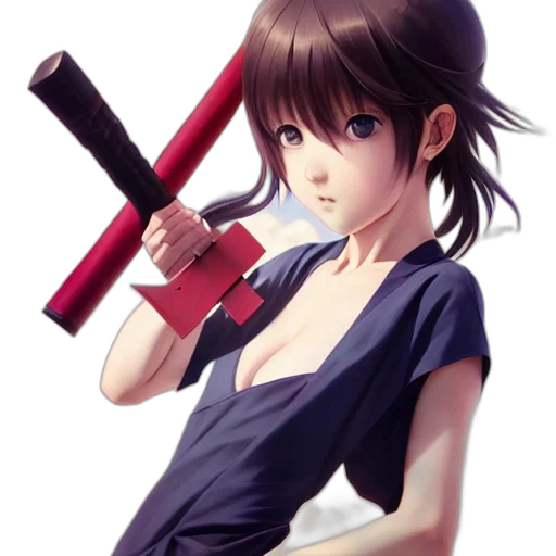 weapon, staff, sword, anime transparent PNG cut-out