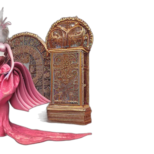 furniture, crown, 3d render, concept art, beautiful, princess, sexy, ornate transparent PNG cut-out