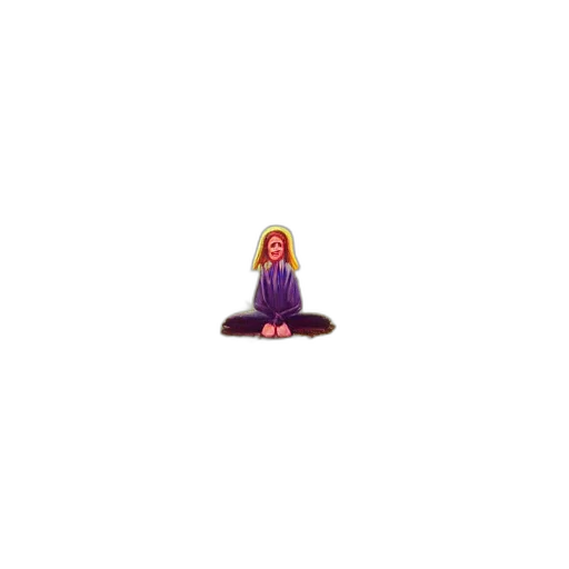 hair, staff, jewelry, crown, pixel art, vaporwave, concept art, 3d render transparent PNG cut-out