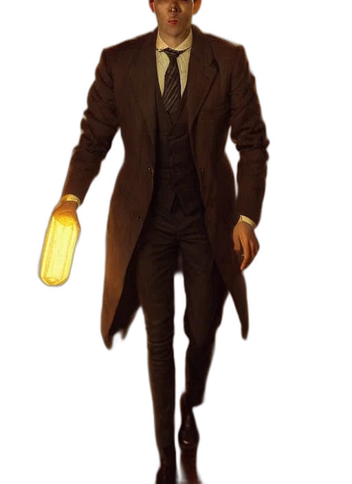 staff, jacket, bottle, concept art transparent PNG cut-out