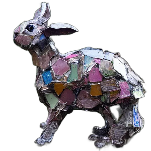 dress, animal, robot, jacket, 3d render, concept art, sculpture, made transparent PNG cut-out