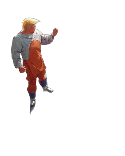 jacket, staff, robot, weapon transparent PNG cut-out