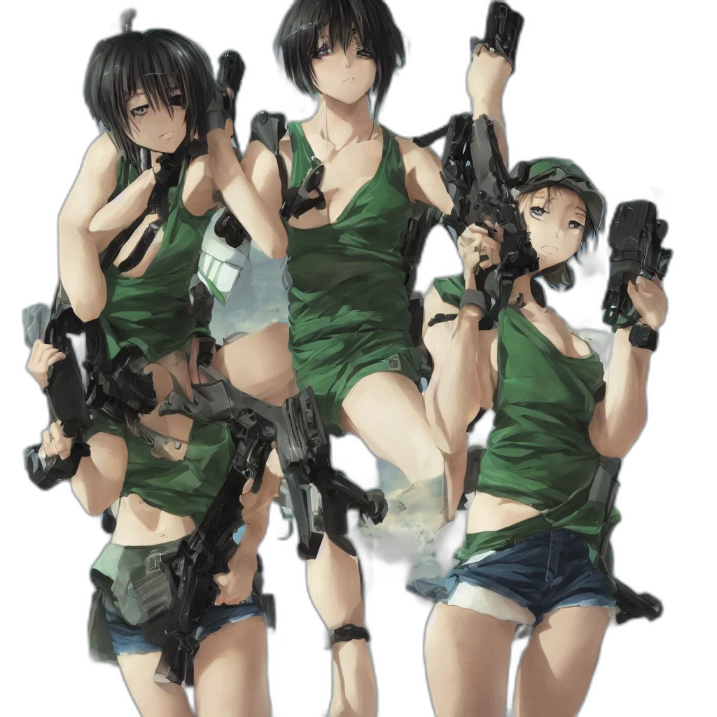 weapon, concept art, anime, 3d render transparent PNG cut-out