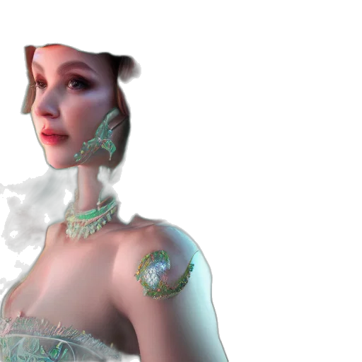 dress, jewelry, crown, robot transparent PNG cut-out