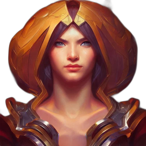 face, crown, fantasy art, concept art, photorealistic, pixel art, golden, red transparent PNG cut-out