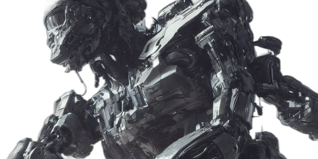 robot, face, concept art, cyberpunk transparent PNG cut-out