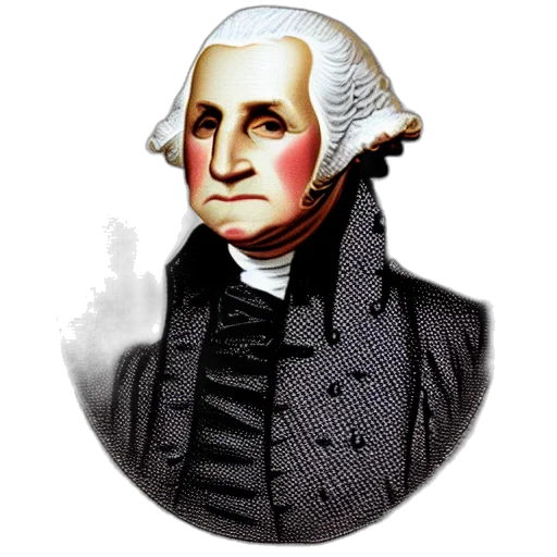 face, staff, animal, furniture, photorealistic, george, washington, dressed transparent PNG cut-out