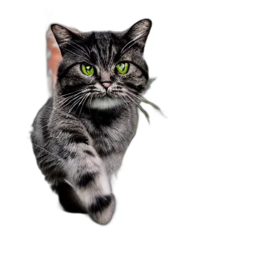 animal, staff, creature, photorealistic, 3d render, levitating, cat, photographed transparent PNG cut-out