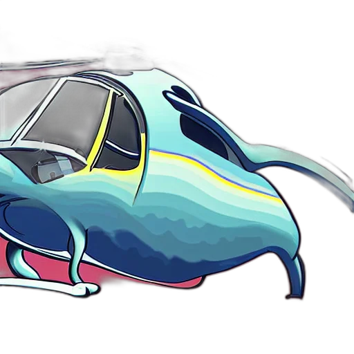car, concept art, watercolor, cartoon, pixel art, neon, colorful, flying transparent PNG cut-out