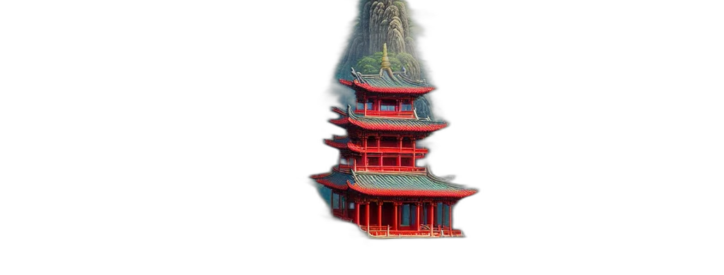building, dragon, crown, tree, concept art, photorealistic, 3d render, fantasy art transparent PNG cut-out