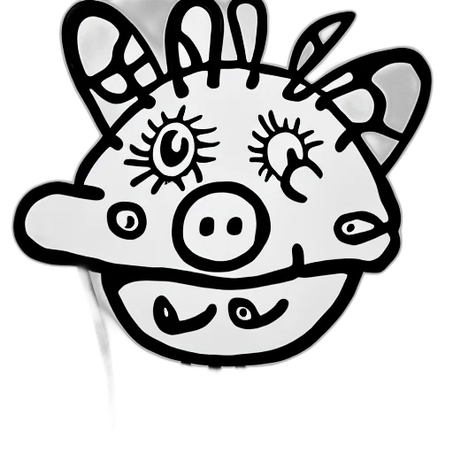 mask, creature, animal, face, cartoon, concept art, photorealistic, pencil sketch transparent PNG cut-out
