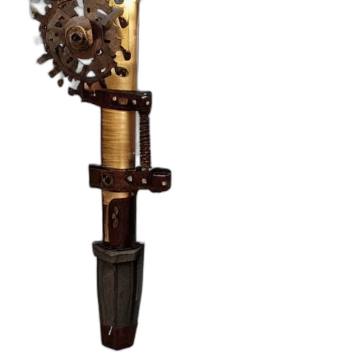 staff, weapon, sword, umbrella, 3d render, concept art, large, steampunk transparent PNG cut-out