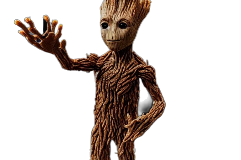 creature, robot, staff, tree transparent PNG cut-out