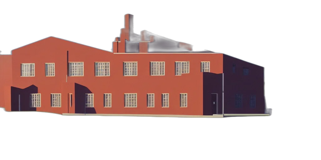 building, 3d render, concept art, photorealistic, city street, school, blue, sky transparent PNG cut-out