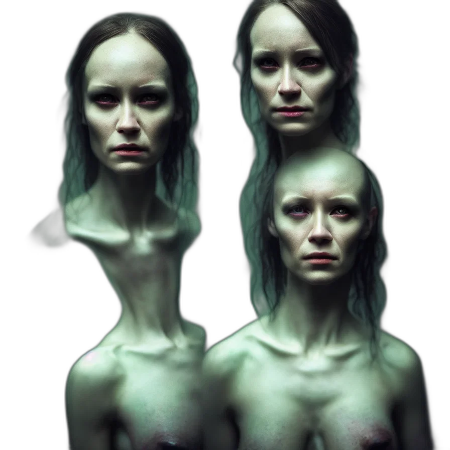 face, mask, creature, concept art transparent PNG cut-out