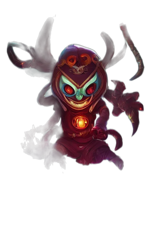 mask, creature, face, staff, concept art, fantasy art, pixel art, 3d render transparent PNG cut-out
