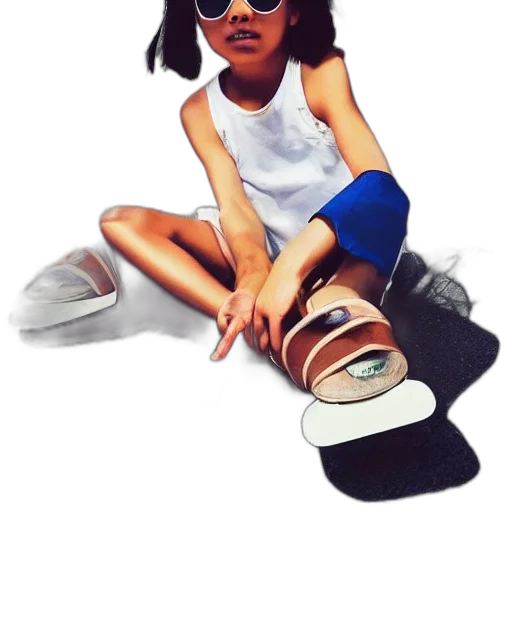 shoes, hat, mask, photorealistic transparent PNG cut-out