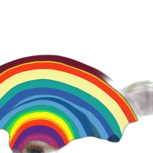 hat, umbrella, shoes, mask, 3d render, colorful, weezer, rainbow transparent PNG cut-out