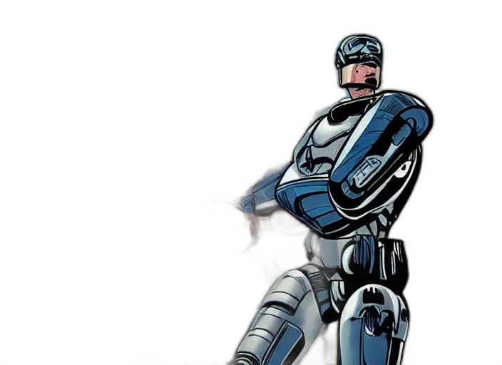 robot, weapon, comic book art, concept art transparent PNG cut-out