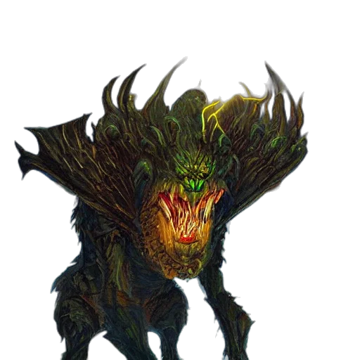 dragon, creature, staff, mask transparent PNG cut-out