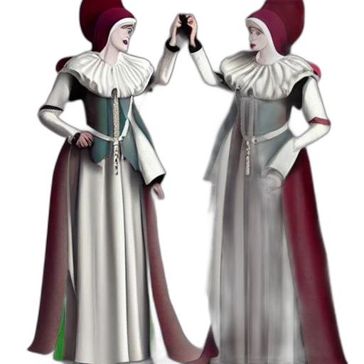 dress, crown, staff, jewelry transparent PNG cut-out