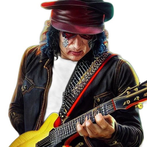 hat, jacket, photorealistic, cartoon, concept art, slash, portrait, guns transparent PNG cut-out