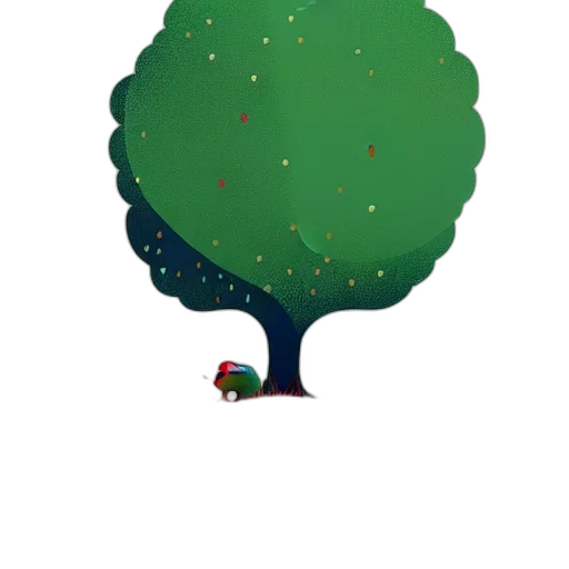 tree, crown, creature, pixel art, concept art, 3d render, fantasy art, forest transparent PNG cut-out