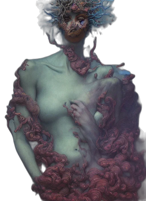 creature, face, mask, dress transparent PNG cut-out