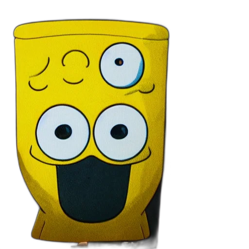 mask, furniture, hat, face, 3d render, photorealistic, concept art, lemongrab transparent PNG cut-out
