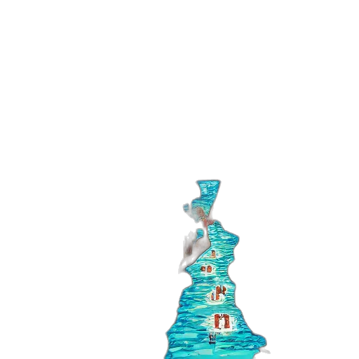 tree, crown, dress, concept art, 3d render, pixel art, vaporwave, snow transparent PNG cut-out